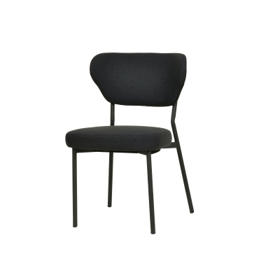 Stapelstuhl Duko gepolstert schwarz 2St