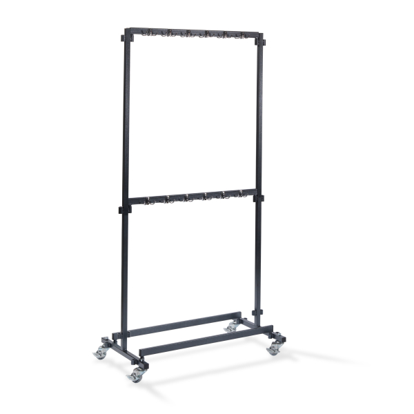 8719979473518 - Garderobe klein mit 48 Haken - aus Stahl in Hammerit - mobil und demontierbar - erweiterbar - 100x60x200cm (LxBxH) - Essentials