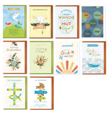 Gl&uuml;ckwunschkarten 72211033 bunt