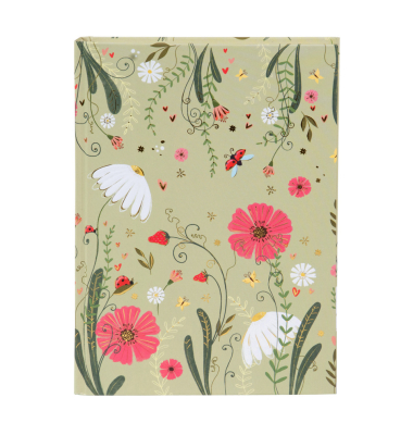 Notizbuch 64 813, Secret Garden, mehrfarbig, A5, blanko, 80g, 100 Blatt / 200 Seiten