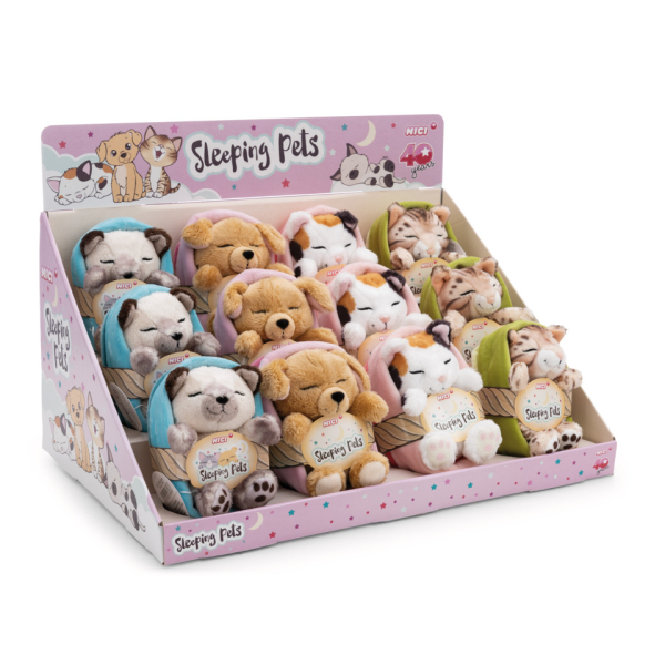 NICI Kuscheltier Sleeping Pets 12cm 4012390631302 NICI