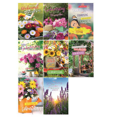 Geburtstagskarte sortiert