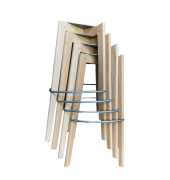 Barstuhl Keeve Polster stapelbar Holz beige 4St