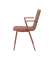 Konferenzstuhl Fortis, braun-rot, 4-Fu&szlig;-Gestell
