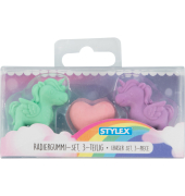 Radiergummi-Set Einhorn 3ST