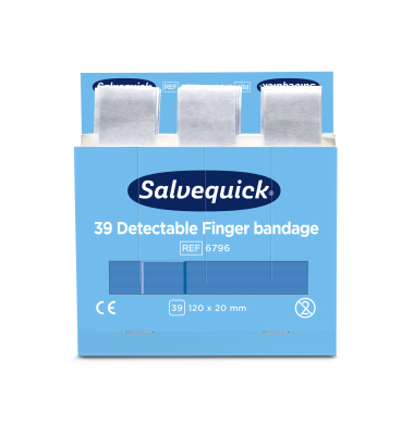 Wundpflaster Detectable 6796, detektierbar, 39 St&uuml;ck, 2x12cm, blau