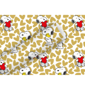 Geschenkpapier 1366-26416, Snoopy, gold