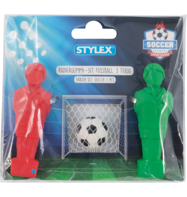 Radiergummi-Set Fu&szlig;ball 3tlg.
