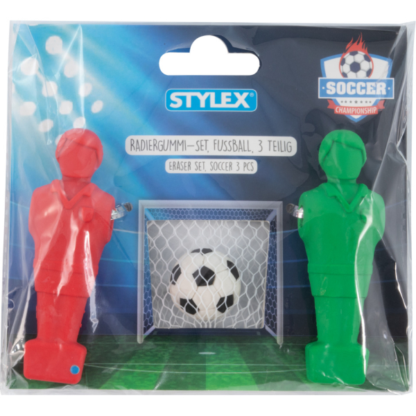 10 Stück Stylex Radiergummi-Set Fußball 3tlg. 4044186340976 Stylex
