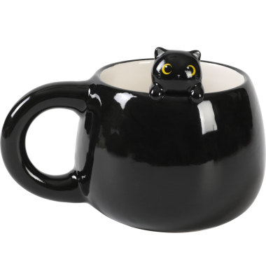 Tasse mit Figur Cats schwarz