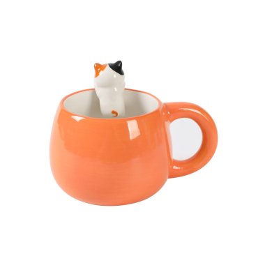Tasse mit Figur Cats orange