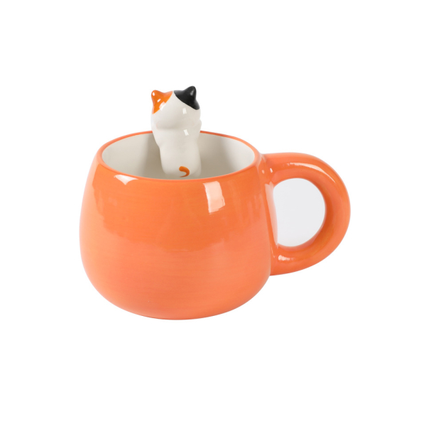 2 Stück ITOTAL Tasse mit Figur Cats orange 8059037072971 ITOTAL