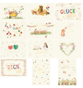 Gl&uuml;ckwunschkarten 99-6660 farbig sortiert