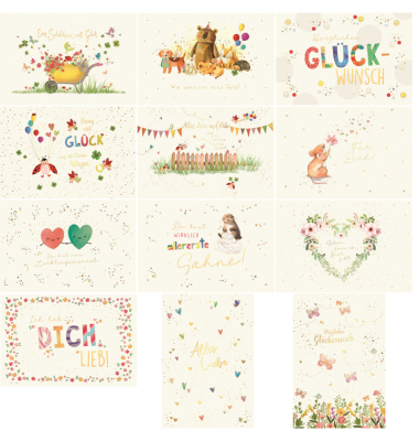 Gl&uuml;ckwunschkarte  sortiert