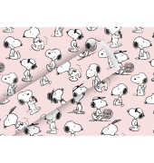 Geschenkpapier 1366-26418, Snoopy, rosa