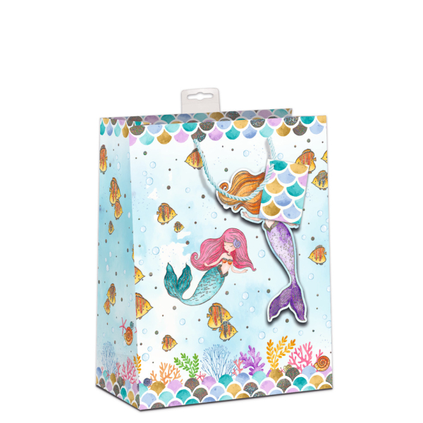 6 Stück Alpedia Geschenktasche 7549-2401-L, Kind Meerjungfrau, 260mm x 320mm 4017703850005 Alpedia