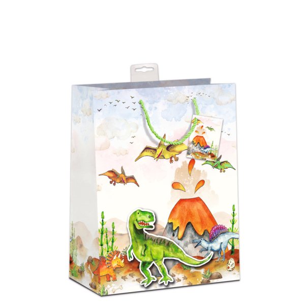 6 Stück Alpedia Geschenktasche 7549-2402-L, Kind Dinosaurier, 260mm x 320mm 4017703850029 Alpedia