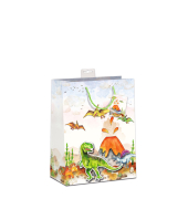 Geschenktasche 7549-2402-M, Kind Dinosaurier, 180mm x 230mm