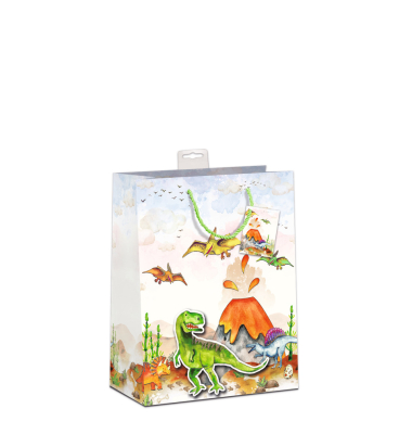 Geschenktasche 7549-2402-M, Kind Dinosaurier, 180mm x 230mm