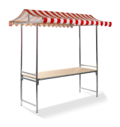 Marktstand Maastricht wei&szlig;rot