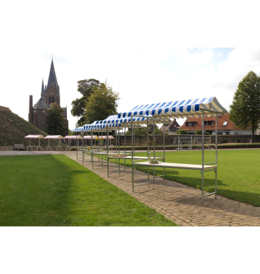 Marktstand Maastricht wei&szlig;blau