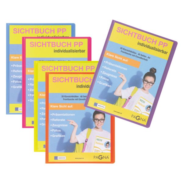 8 Stück Pagna Sichtbuch 21013-00, farbig sortiert, Polypropylen 4009212065421 Pagna
