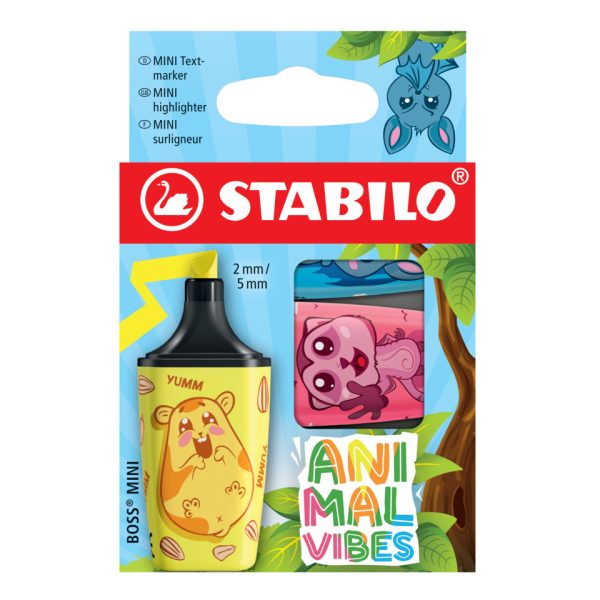 10 x Stabilo Textmarker BOSS MINI Animal Vibes 3 Stück/3 Farben