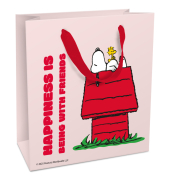 Geschenktragetasche Snoopy rosa