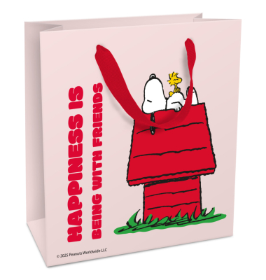 Geschenktasche 1568-26117, allgemein, mit Trageband, Snoopy, 18cm x 21cm