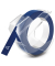 3D Plastik-Pr&auml;geband S0898140 9mm x 3m wei&szlig;/blau abriebfest selbstklebend
