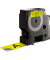 D1 Schriftband S0720980 24mm x 7m schwarz/gelb laminiert selbstklebend