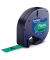 LetraTag Schriftband S0721690 12mm x 4m schwarz/gr&uuml;n laminiert selbstklebend