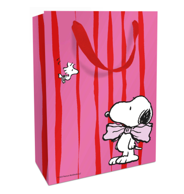 Geschenktasche 1569-26115, allgemein, mit Trageband, Snoopy, 24cm x 36cm