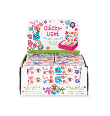 Teelichthalter mit Gru&szlig;karte sortiert