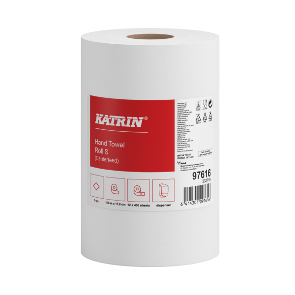 6414301097616 - Rollenhandtücher Centerfeed 97616 Außenabrollung 1-lagig weiß Tissue 6414301097616 12 Stück