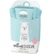 Geschenkset Duschgel 200ml+Handtuch Motiv Lama
