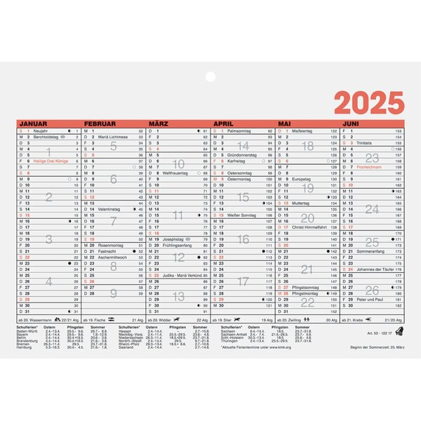 4061947130744 - Arbeitstagekalender 5012217005 148x210mm (A5 quer) 4061947130744 Baier und Schneider