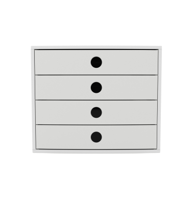 Schubladenbox Oeco 4Sch&uuml;be geschlossen lgr