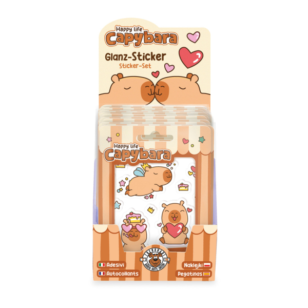 18 Stück Trendhaus Sticker Set 26-tlg. Capybara sortiert 4032722968609 Trendhaus