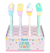 Gelschreiber mit Cupcake-Topper sort.