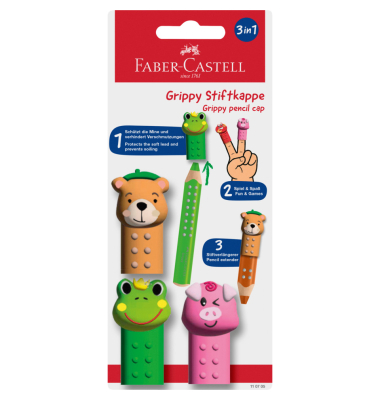 Stiftkappe 3ST Grippy sortiert