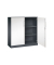 Fl&uuml;gelt&uuml;renschrank Asisto 141031000S10110, abschlie&szlig;bar, 3 OH, schwarzgrau/verkehrswei&szlig;, 120x131x43,5cm (BxHxT)