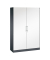 Fl&uuml;gelt&uuml;renschrank Asisto 141001000S10239, abschlie&szlig;bar, 5 OH, schwarzgrau/verkehrswei&szlig;, 120x198x43,5cm (BxHxT)