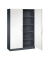 Fl&uuml;gelt&uuml;renschrank Asisto 141001000S10239, abschlie&szlig;bar, 5 OH, schwarzgrau/verkehrswei&szlig;, 120x198x43,5cm (BxHxT)