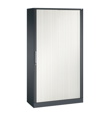 Rollladenschrank Asisto 143002000S10079, abschlie&szlig;bar, 5 OH, schwarzgrau/verkehrswei&szlig;, 100x198x43,5cm (BxHxT)