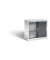 Schiebet&uuml;renschrank Acurado-2000 572200S10353, abschlie&szlig;bar, 2 OH, lichtgrau/schwarzgrau, 80x72x40cm (BxHxT)