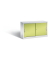 Schiebet&uuml;renschrank Acurado-2000 572300S10366, abschlie&szlig;bar, 2x2 OH, lichtgrau/gr&uuml;n, 120x72x40cm (BxHxT)