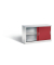 Schiebet&uuml;renschrank Acurado-2000 572300S10371, abschlie&szlig;bar, 2x2 OH, lichtgrau/rubinrot, 120x72x40cm (BxHxT)