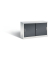 Schiebet&uuml;renschrank Acurado-2000 572300S10375, abschlie&szlig;bar, 2x2 OH, lichtgrau/schwarzgrau, 120x72x40cm (BxHxT)