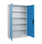 Fl&uuml;gelt&uuml;renschrank Acurado 094600000S10244, abschlie&szlig;bar, 5 OH, lichtgrau/lichtblau, 120x195x40cm (BxHxT)